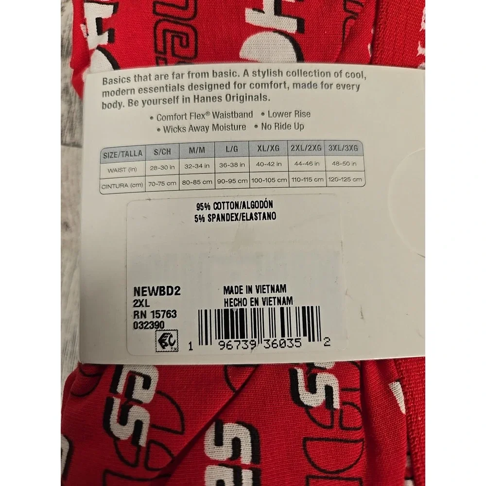 Hanes Boxer Briefs Trunks Mens 2XL 44-46
